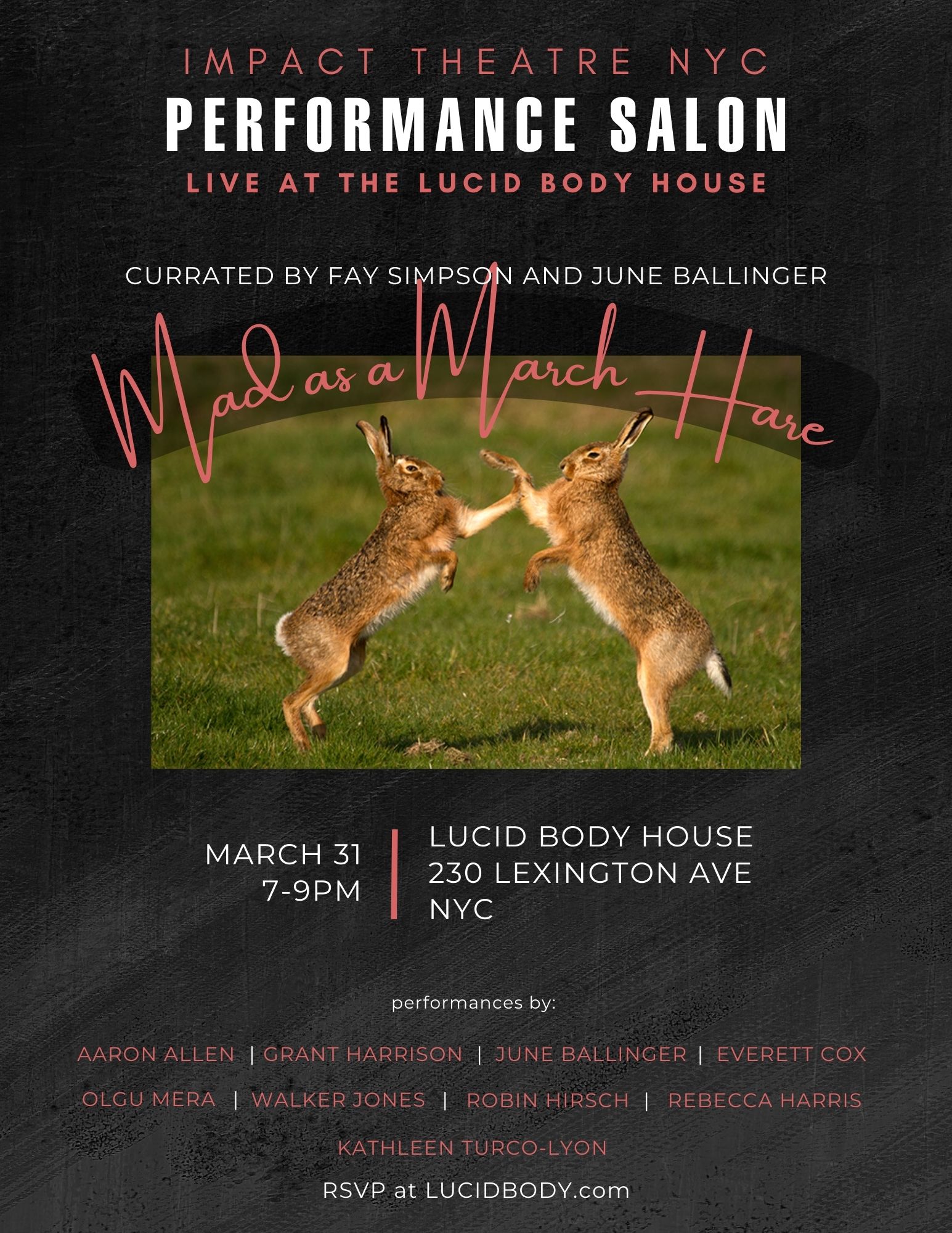 Performance Salon- Mad as a March Hare